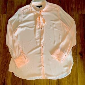 Never worn beautiful peach button down blouse